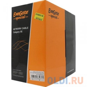 Exegate EX264556RUS Кабель UTP 4 пары кат.5e Exegate 100% медь, бухта 305м, серый, PVC