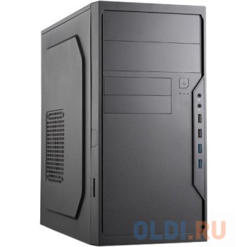 Case Foxline FL-733R-FZ450R-U32-NRP mATX case, black, w/PSU 450W 12cm, w/2xUSB2.0, w/2xUSB3.0, w/P-lock, w/E-lock support, w/rear LED lighting button, w/pwr cord, w/o FAN