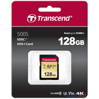 Карта памяти SD XC 128Gb Transcend 500S