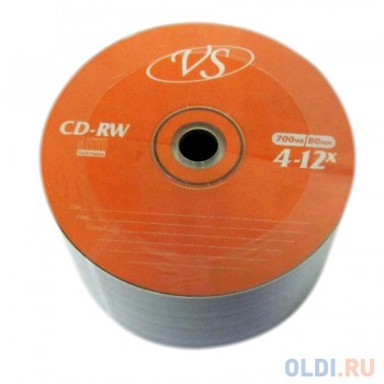 Диски VS CD-RW 700Mb 12x Bulk/50