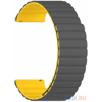 Универсальный силиконовый ремешок для часов 20 mm LYAMBDA ACRUX DSJ-32-20-GY Grey/Yellow