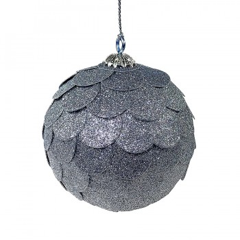 Шар новогодний декоративный Paper ball цвет: серебряный (9,1х9,2х9,1 см)
