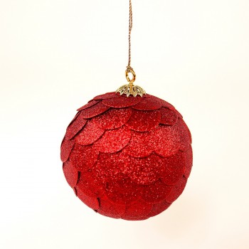 Шар новогодний декоративный Paper ball цвет: красный (9,1х9,2х9,1 см)