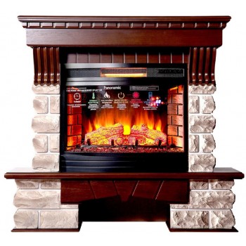 Электрокамин с широким очагом 2D InterFlame