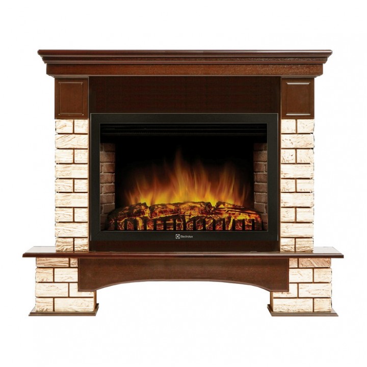 Электрокамин с широким очагом 2D Electrolux