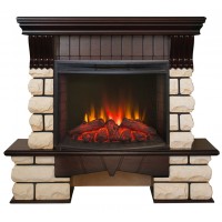 Электрокамин с широким очагом 2D Real-Flame