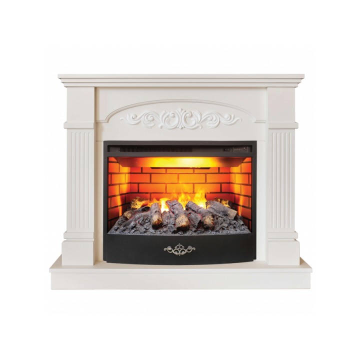 Электрокамин с широким очагом 3D Real-Flame