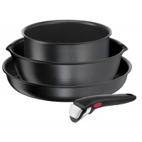 Набор посуды со съемной ручкой Ingenio Daily Chef Black 4 предмета 18/22/26 см L7629453