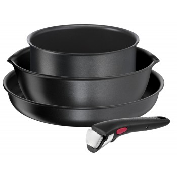Набор посуды со съемной ручкой Ingenio Daily Chef Black 4 предмета 18/22/26 см L7629453