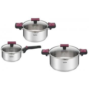 Набор посуды Cook&Clip  6 предметов 1,5/2,9/5л 16/20/24см G723S674
