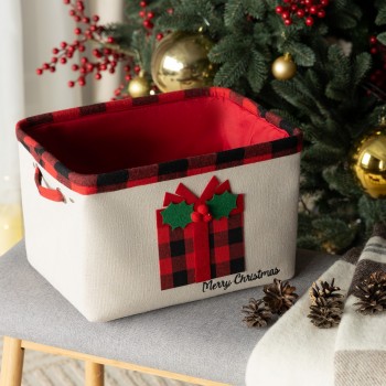 Корзина для хранения новогодняя Йуль (33х25х20 см)