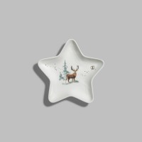 Блюдо новогоднее для сервировки Сноуви (18 см)