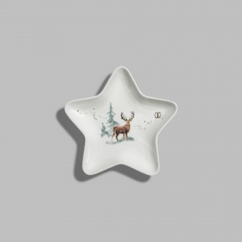 Блюдо новогоднее для сервировки Сноуви (18 см)