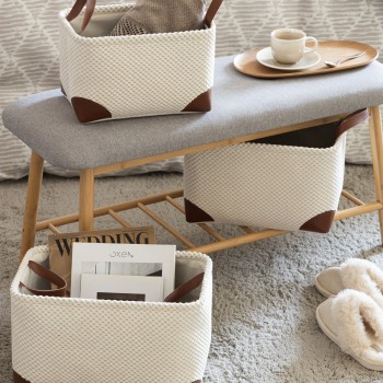 Набор корзин Лейф (38х26х22 см, 34х23х20 см, 30х20х18 см)