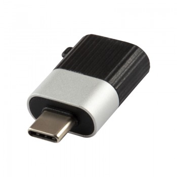 Адаптер-переходник Red Line Jumper USB – Type-C, 3А (черно-серебристый)