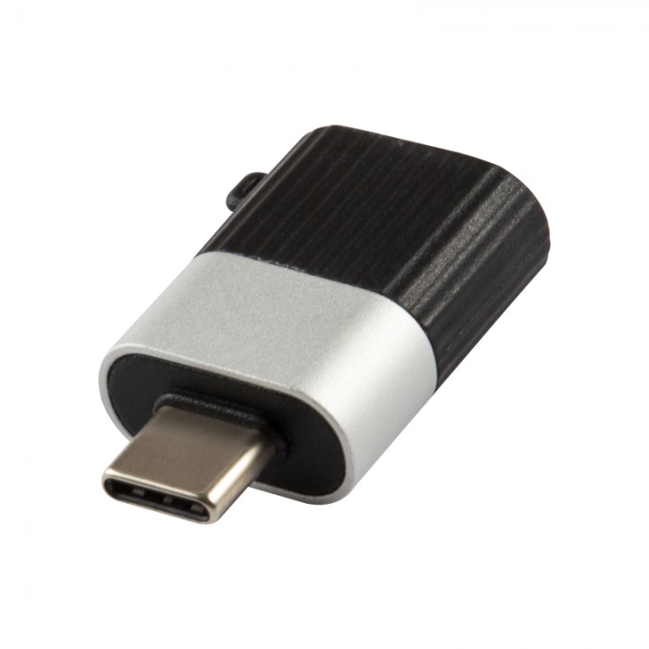 Адаптер-переходник Red Line Jumper USB – Type-C, 3А (черно-серебристый)