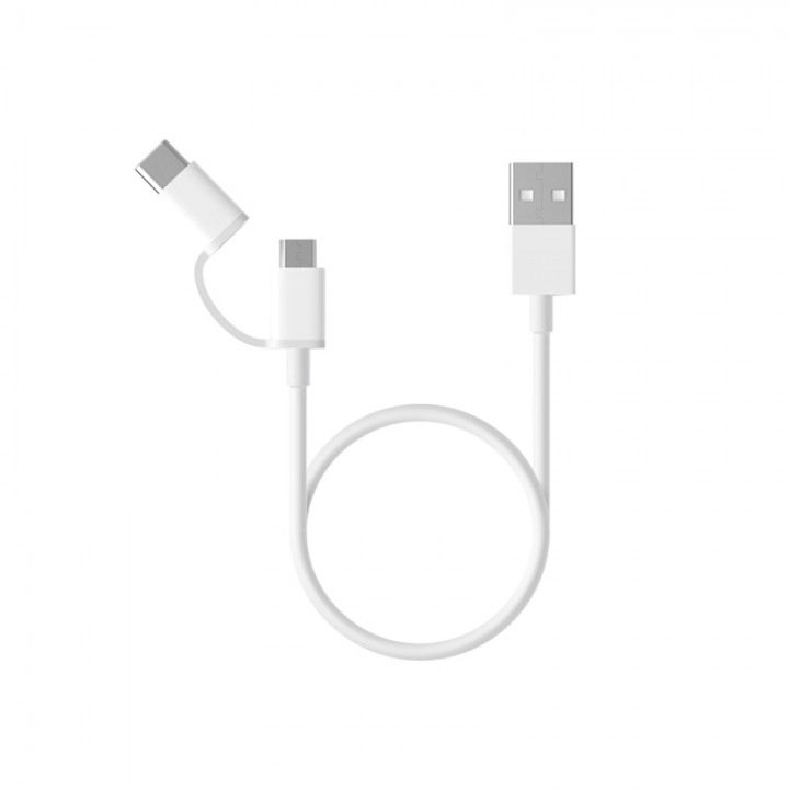 Кабель Xiaomi Mi 2-in1 USB cable 1 м (белый)