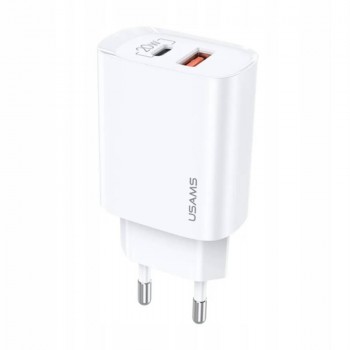 Зарядное устройство Usams CC121 T35 USB QC3.0+PD3.0 20W Fast Charger (белый)