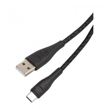 Дата-кабель Usams SJ395 USB - Type-C (2 м) нейлоновая оплетка (черный)