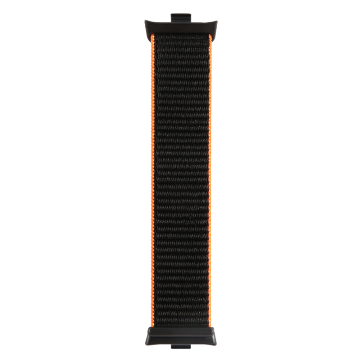 Сменный ремешок Red Line для фитнес-браслета Mi Band 8 Pro, нейлон, черный с оранжевым