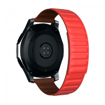 Сменный ремешок Red Line для часов универсальный силиконовый магнитный, 20 mm (красный)