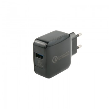 Зарядное устройство Red Line Tech USB QC 3.0 модель NQC-4 (черный)