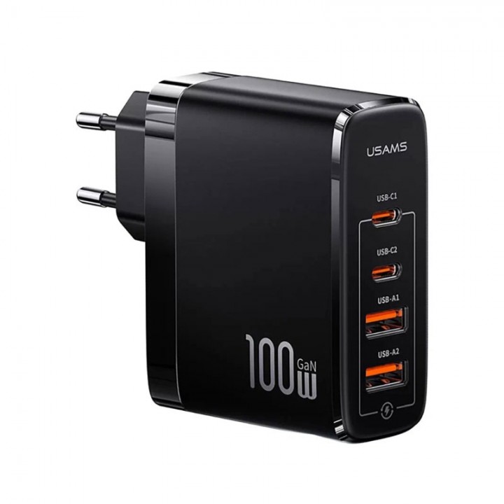 Зарядное устройство Usams US-CC145 T44 4 Ports GaN Fast PD+QC Fast 2A+2C Charger, PD 100W