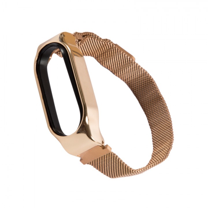 Сменный ремешок Red Line для фитнес-браслета Xiaomi Mi Band 7, металлический на магните (розовое золото)