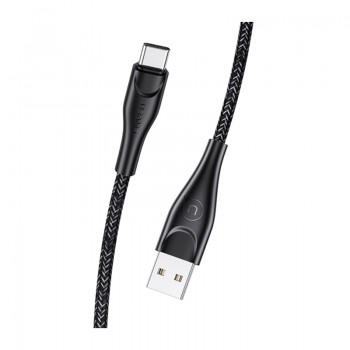 Дата-кабель Usams SJ398 USB - Type-C (3 м) нейлоновая оплетка (черный)