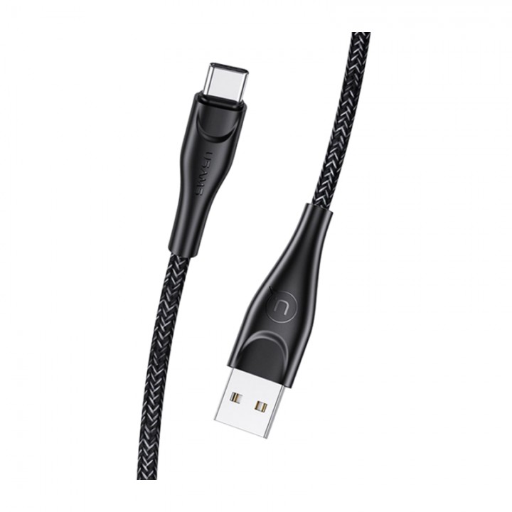 Дата-кабель Usams SJ398 USB - Type-C (3 м) нейлоновая оплетка (черный)
