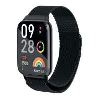 Сменный ремешок Red Line для Mi Band 8 Pro, металлический, миланская петля, черный