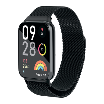 Сменный ремешок Red Line для Mi Band 8 Pro, металлический, миланская петля, черный