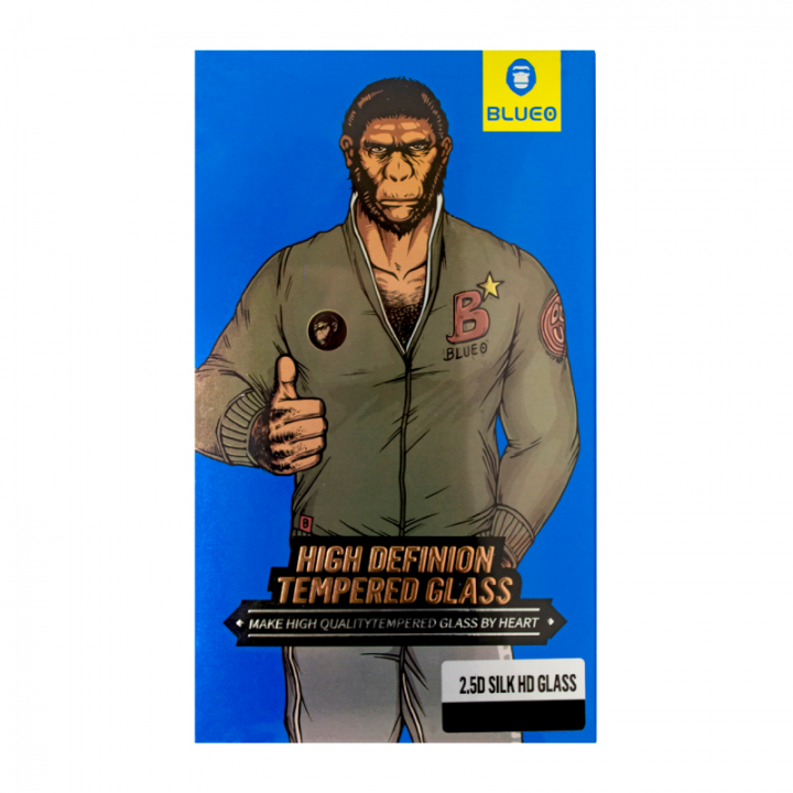 Защитное стекло BLUEO 2,5D Silk Full Cover HD для Xiaomi Redmi 12, 0.26mm (черная рамка)