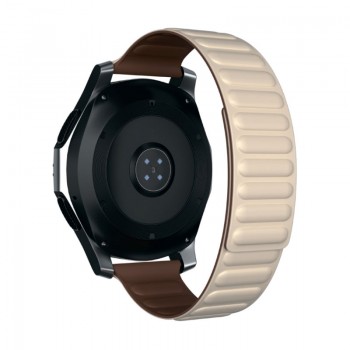 Сменный ремешок Red Line для часов универсальный силиконовый магнитный, 20 mm (бежевый)