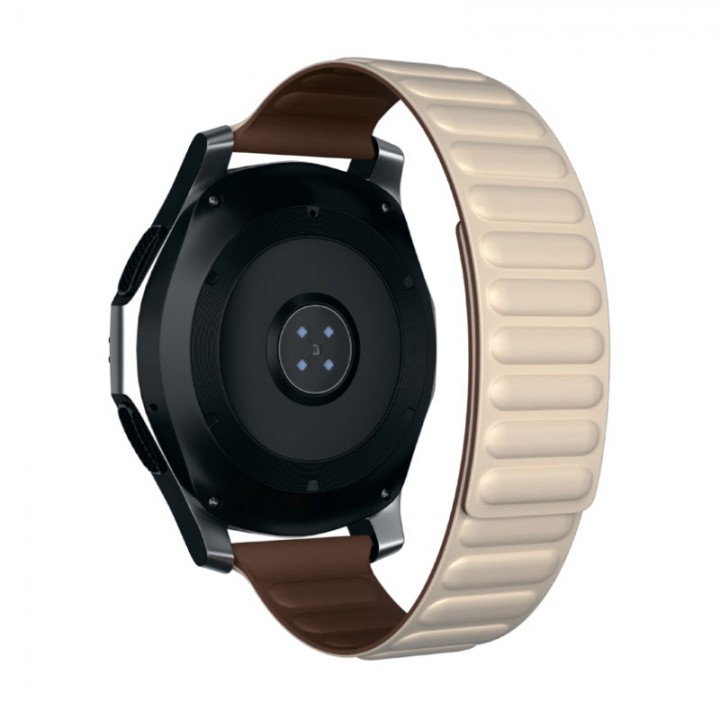 Сменный ремешок Red Line для часов универсальный силиконовый магнитный, 20 mm (бежевый)