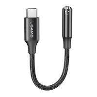 Аудио-адаптер Usams US-SJ599 AU16 Type-C to 3.5DC (SJ599YPTC01) (черный)
