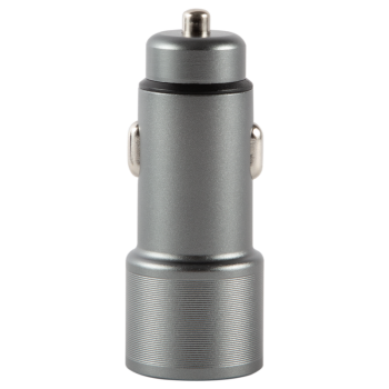 Автомобильная зарядка Barn&Hollis USB QС + Type-C PD 38W(18+20), серый