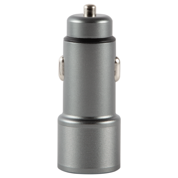 Автомобильная зарядка Barn&Hollis USB QС + Type-C PD 38W(18+20), серый