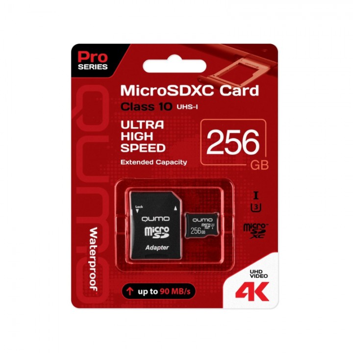 Карта памяти QUMO MicroSDXC Pro seria 3.0 256 ГБ