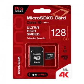 Карта памяти QUMO MicroSDXC Pro seria 3.0 128 ГБ