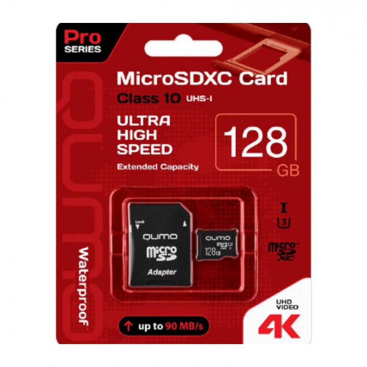 Карта памяти QUMO MicroSDXC Pro seria 3.0 128 ГБ