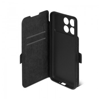 Чехол-книжка DF для Poco F6 Pro силиконовый черный