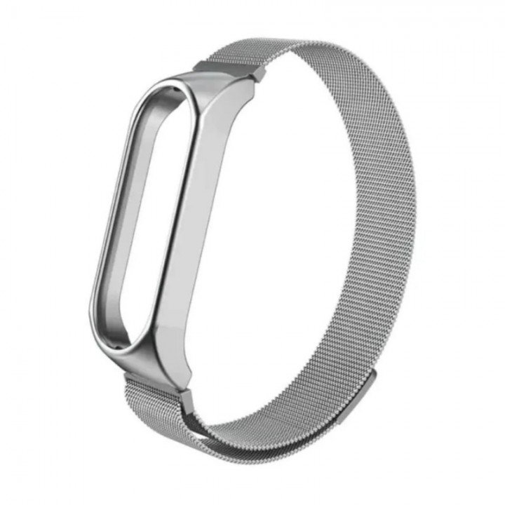 Сменный ремешок Red Line для фитнес-браслета Xiaomi Mi Band 7, металлический на магните (серебро)