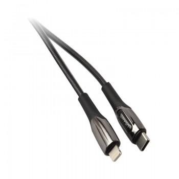 Дата-кабель Usams US-SJ518 Type-C - Lightning PD быстрая зарядка 20W, (1.2 m) (черный)