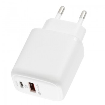 Зарядное устройство Barn&Hollis B&H NQC-13 USB + Type-C, QC3.0 + PD20, белый