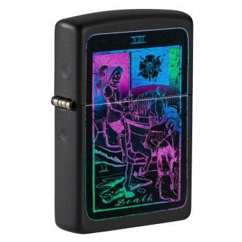 Зажигалка ZIPPO Tarot Card с покрытием Black Matte, латунь/сталь