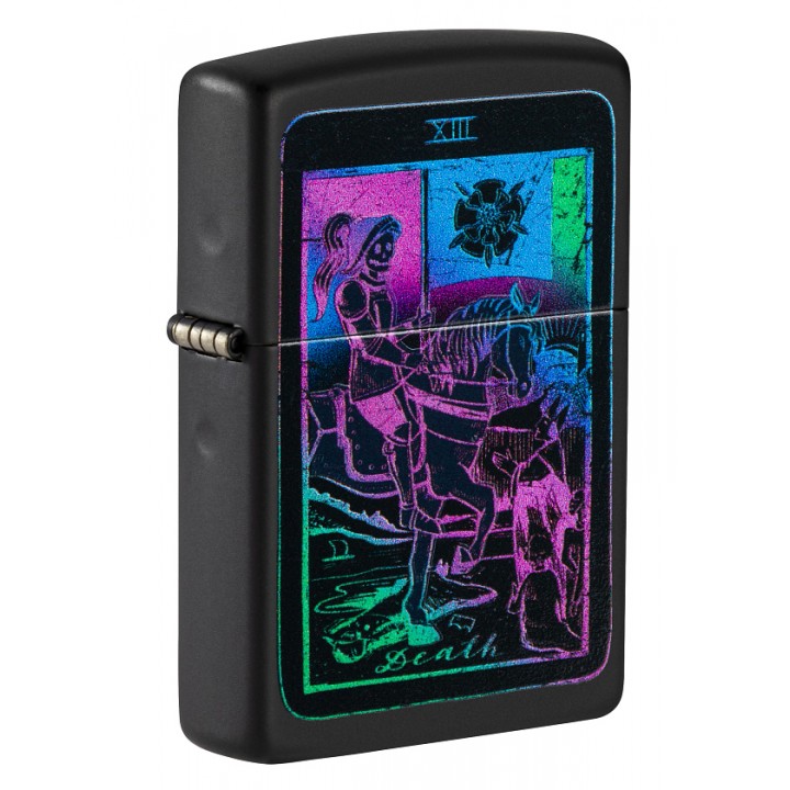 Зажигалка ZIPPO Tarot Card с покрытием Black Matte, латунь/сталь
