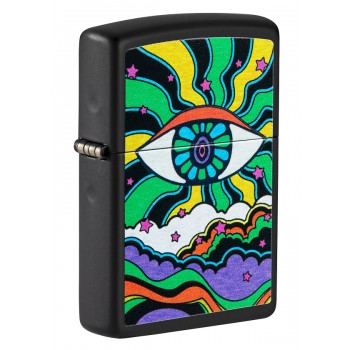 Зажигалка ZIPPO Design с покрытием Black Matte, латунь/сталь