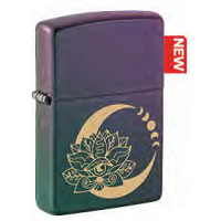 Зажигалка ZIPPO Lotus Moon с покрытием Iridescent, латунь/сталь, черная