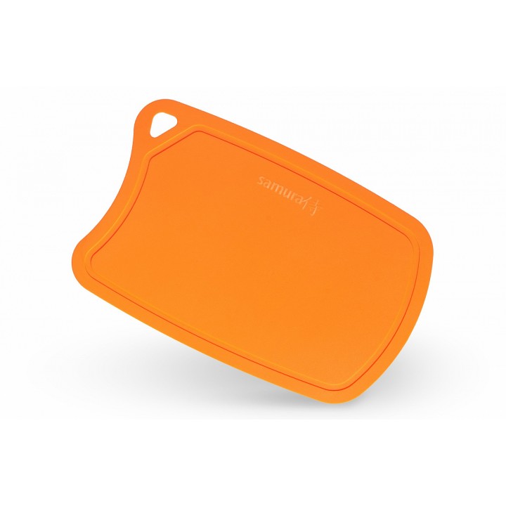Доска Samura термопластиковая антибактериальная, 380х250х2 мм, оранжевая, SF-02OR